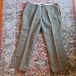 Banana Republic linen & cotton olive khaki green men's casual pants
